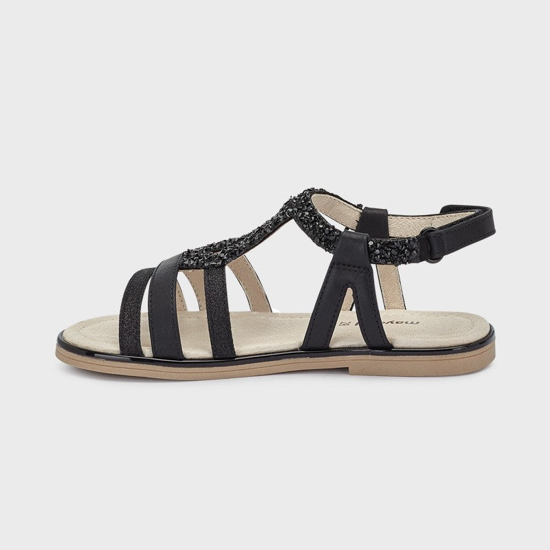 Sandalen mit Steinen für Mädchen Mayoral 43271-28 Schwarz