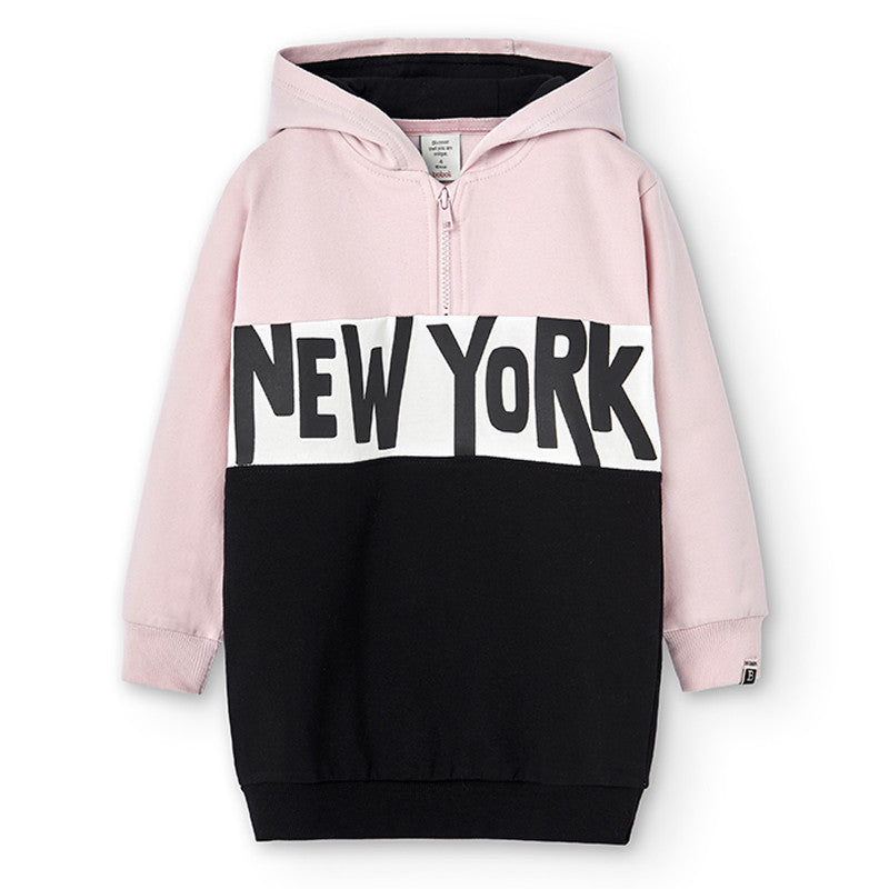 Kapuzenkleid für Mädchen Boboli 405133-3678 rosa