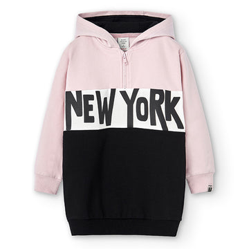 Kapuzenkleid für Mädchen Boboli 405133-3678 rosa