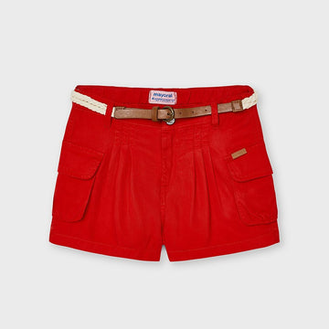 Mayoral 3205-49 Rote Mädchen-Shorts mit Taschen