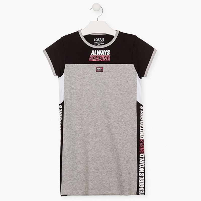 Mädchen Sportkleid Losan 114-7007AL-582 Farbe Grau