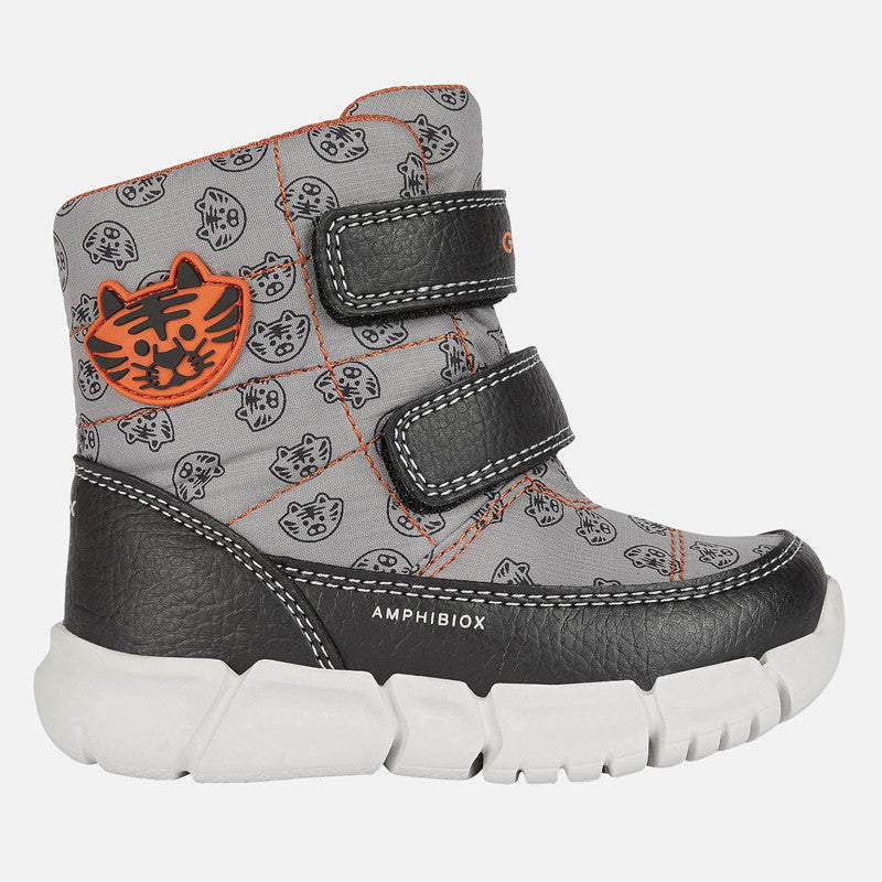 Jungen-Schneestiefel Geox B043PC-0MNBU-C0036 grau/orange