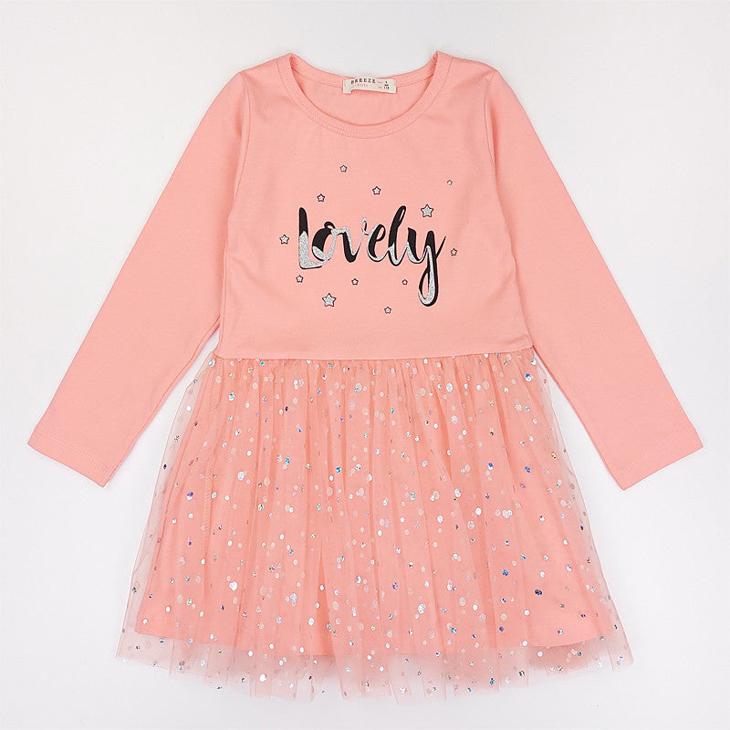 Mädchenkleid lachs 19203-71023 GKMOD