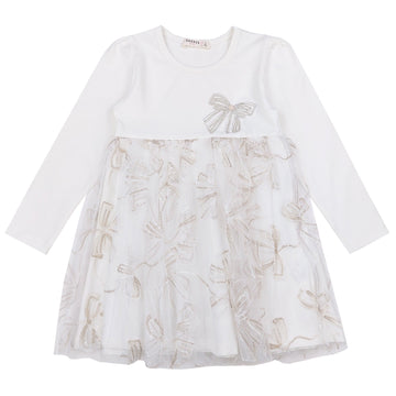 Elegantes Mädchenkleid creme 19208-7524 GKMOD