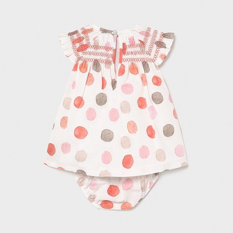 Mayoral 1826-11 Oranges Leinenkleid für Mädchen