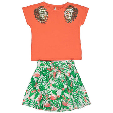 Trybeyond Junior Mädchen Rock Set 49962-00 35P Korallenfarbe