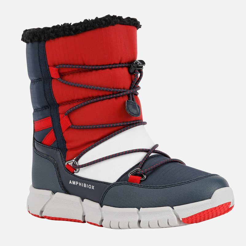 Jungen-Schneestiefel Geox J269XC-0FU50-C0735 marineblau/rot