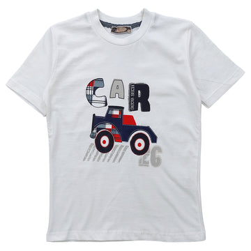 T-Shirt Auto Junge creme 508-9424 GKMOC