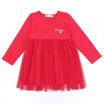 Elegantes Tüllkleid für Mädchen Rot 9998-11223 GKMOD