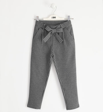 Gestreifte Mädchenhose iDO 1981-8445, grau-silber