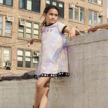 DKNY D32785-Z40 Regenbogenkleid für Mädchen