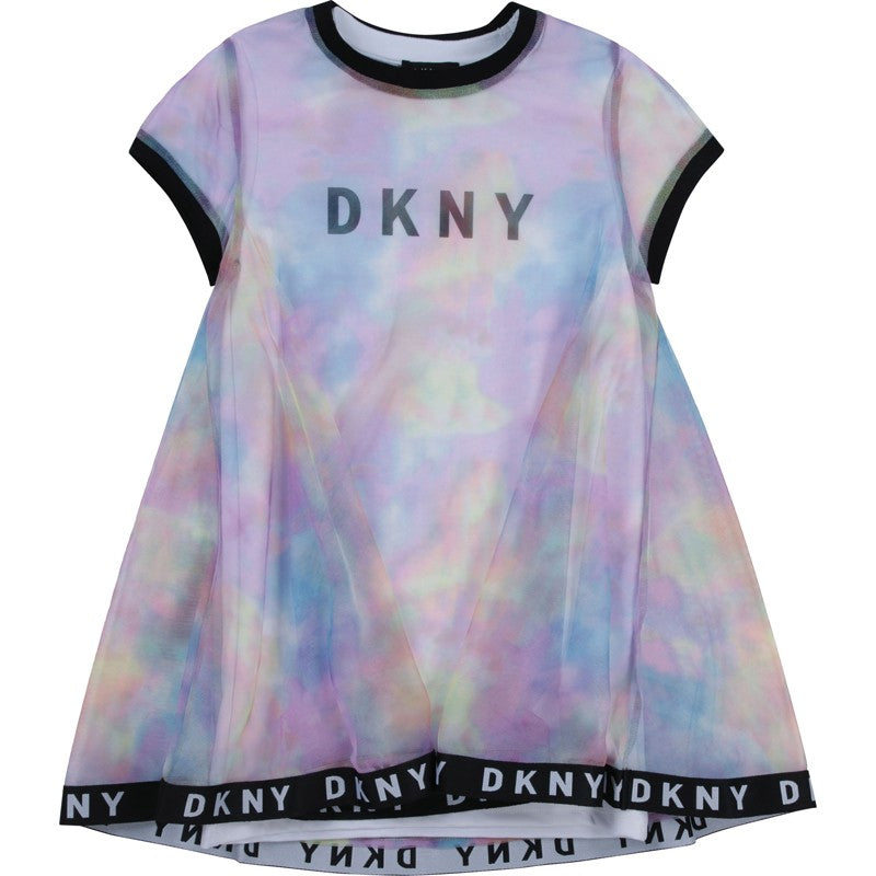 DKNY D32785-Z40 Regenbogenkleid für Mädchen