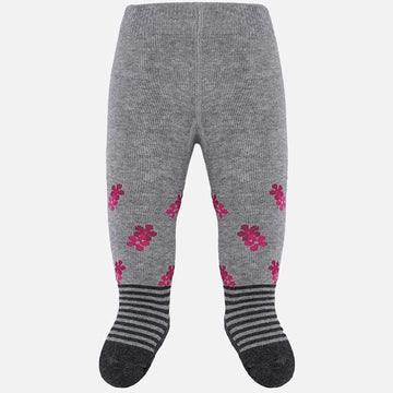 Mayoral 10630-11 Stahl Jacquard Baumwollstrumpfhose für Mädchen