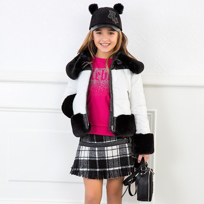 Mädchen Karorock mit Fransen Mayoral 7912-54 Schwarz