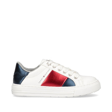 TOMMY HILFIGER T3A4-31166-0289X256 Mädchen Sneaker, weiß/rot