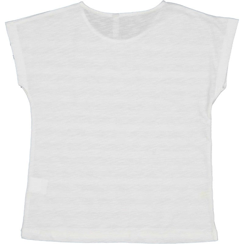 T-Shirt mit Pailletten für Mädchen Birba&amp;Trybeyond 24445-10E cremefarben