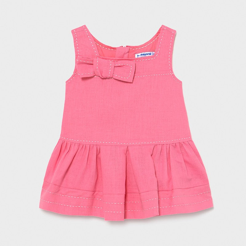 Mayoral Mädchen Leinenkleid 1972-93 rosa