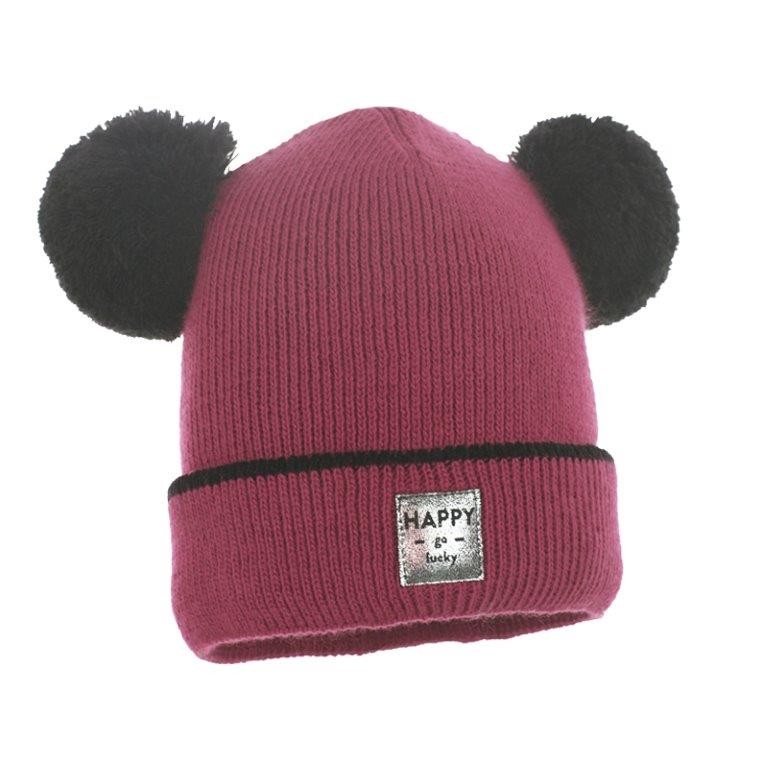 Pupillenmütze mit Schal für Mädchen TARA amaranth