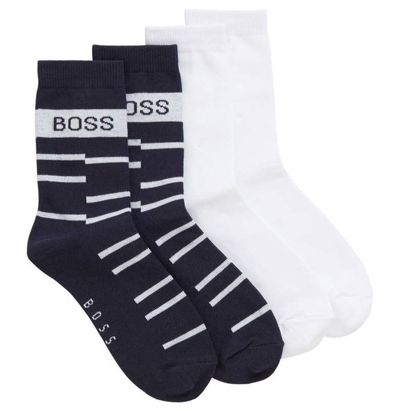 Zwei Paar Jungensocken HUGO BOSS J20293-849 marineblau