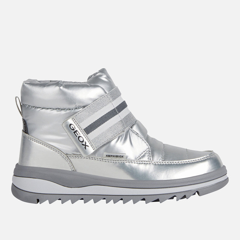 Isolierte Schneestiefel für Mädchen Geox J26EWA-0NFLV-C1007, Farbe Silber