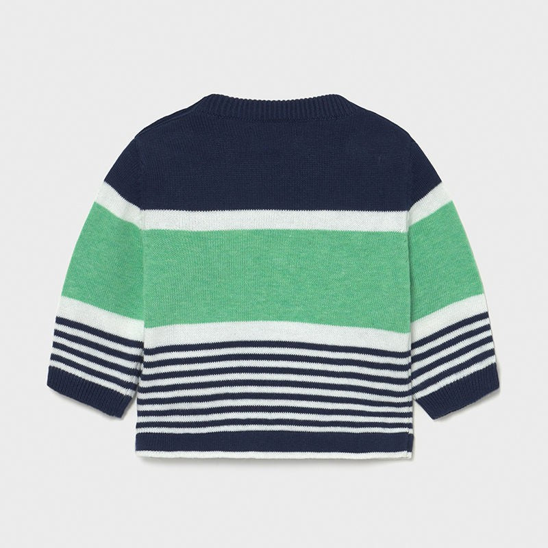 Mayoral 1333-93 marine/mint gestreifter Pullover für Jungen