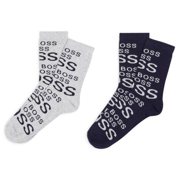 Zwei Paar Jungensocken HUGO BOSS J20291-A32 marineblau