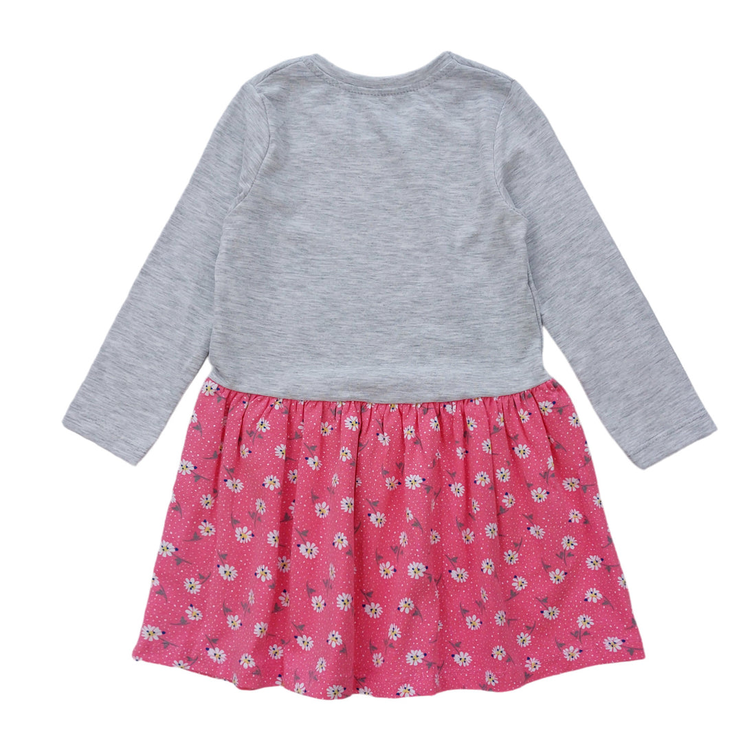 Baumwollkleid für Mädchen grau 5615-27324 GKMOD