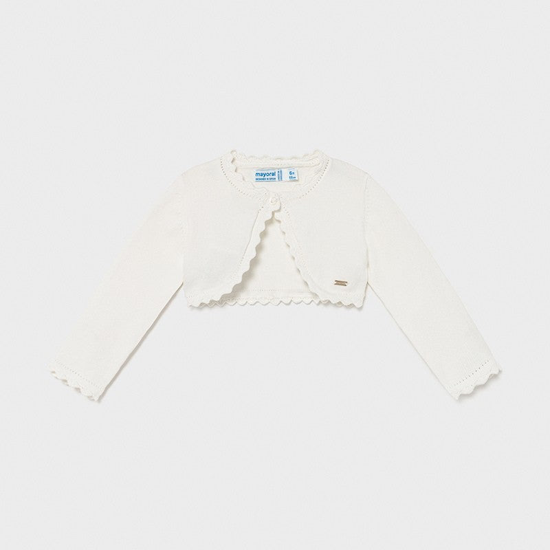 Mayoral Bolero Pullover für Mädchen 306-37 Creme