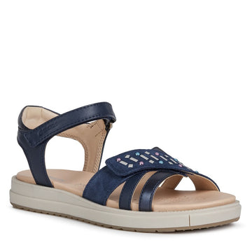 Geox J02BLF-02254-C4002 marineblaue Mädchensandalen