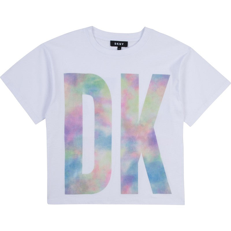 T-Shirt für Mädchen DKNY D35R52-10B weiß
