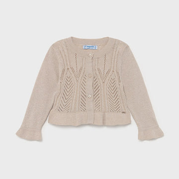 Mayoral 1335-22 Beige Strickjacke für Mädchen