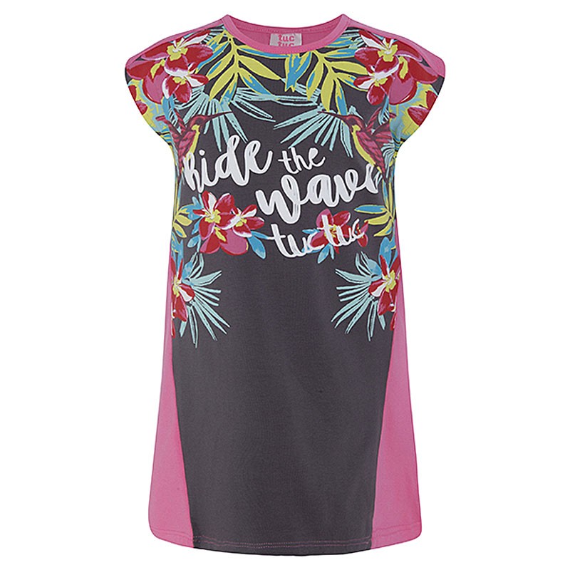 Mädchenkleid mit Ärmeln, grau Tuc Tuc 49806-1