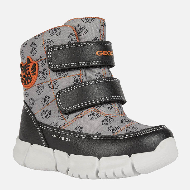 Jungen-Schneestiefel Geox B043PC-0MNBU-C0036 grau/orange