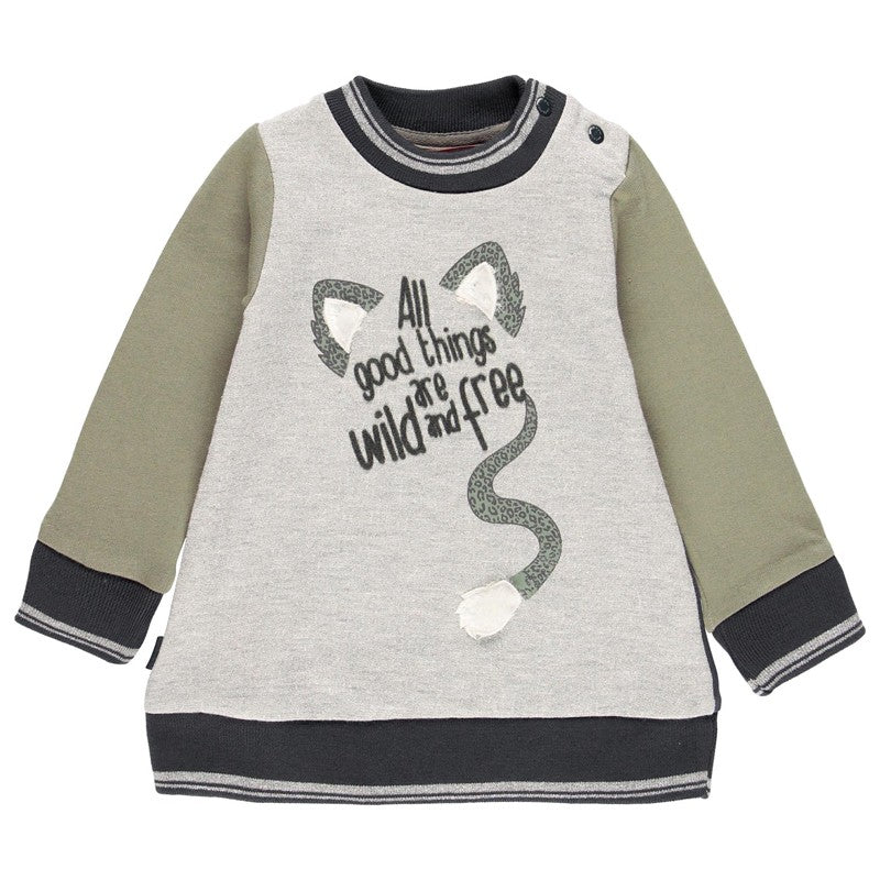 Baby Boboli 211037-8034 kleid für mädchen, grau farbe