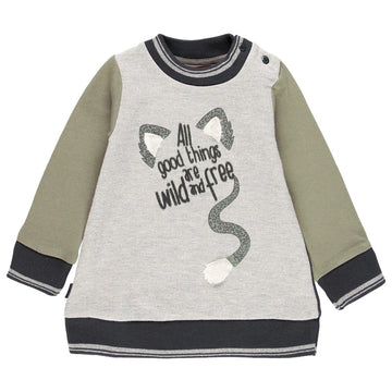 Baby Boboli 211037-8034 kleid für mädchen, grau farbe