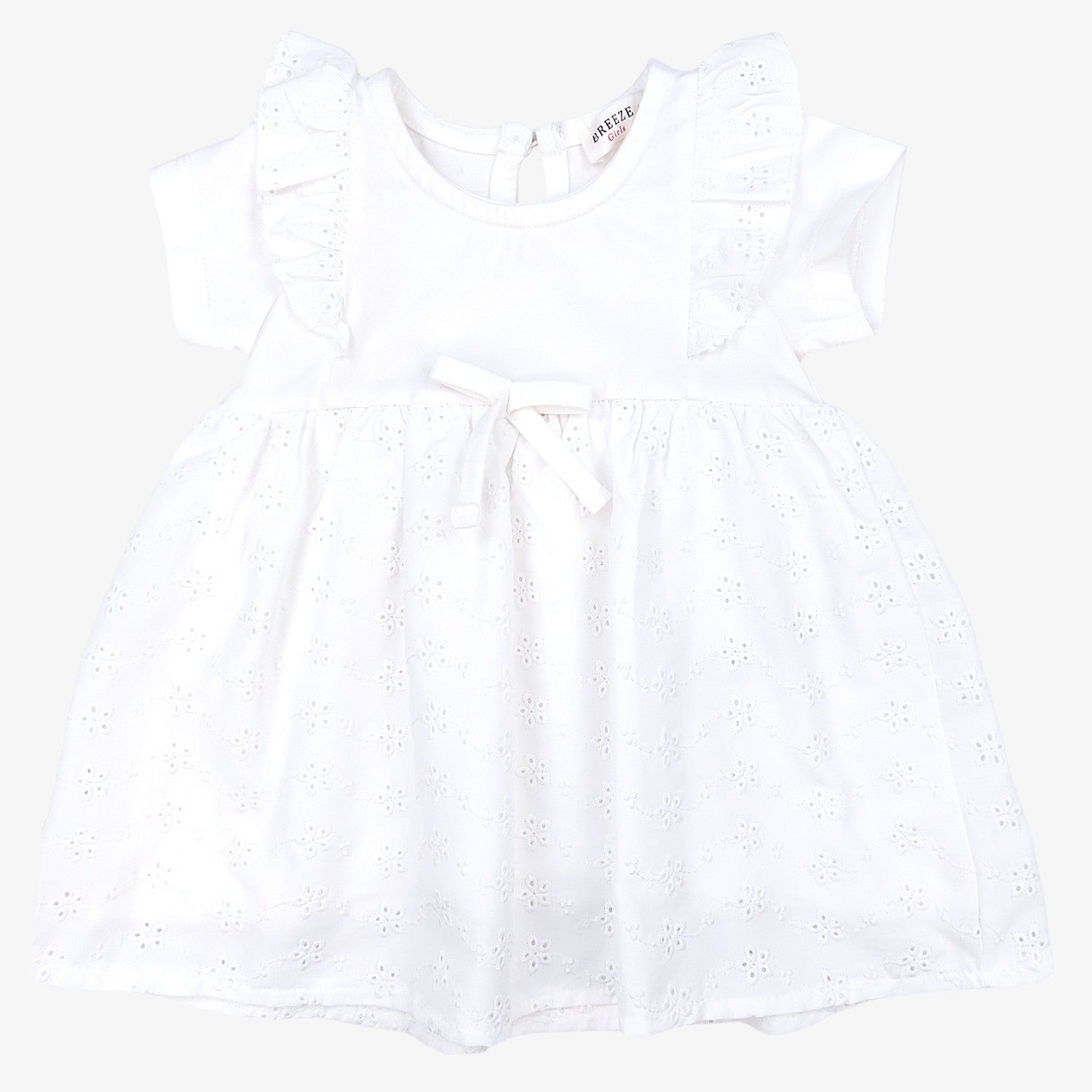 Richeleu Stickereikleid für Mädchen Creme 19734-7624 GKMOD