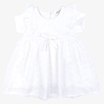 Richeleu Stickereikleid für Mädchen Creme 19734-7624 GKMOD